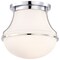 Nuvo Valdora 1-Light Flush Mount 10 in. Polished Nickel White Opal Glass 60/7870 - alternate 4